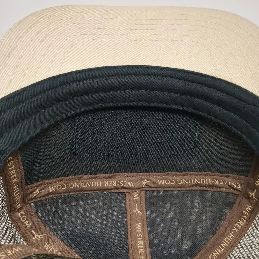 Westrek 5 Panel Beige One Size Mesh Snapback Elk Horse Hunting Pack Out Hat
